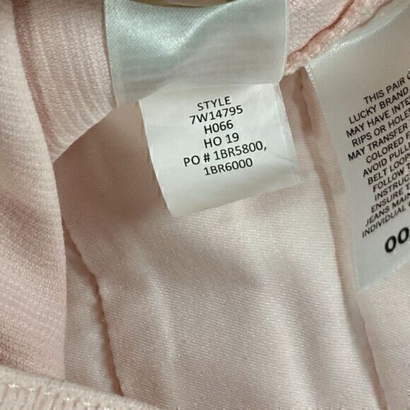 Lucky Brand Corduroy Pants Women Size 24 Pink Stretch Straight Leg Cropped Pants - Picture 13 of 13